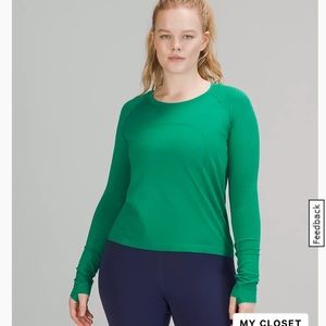 Swiftly Tech Long Sleeve 2.0 Race Length Emerald Ice NEW WITH TAGS Sz 10